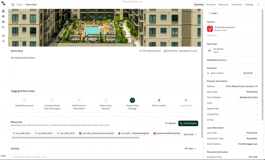 Creating a new Memo Hubspot Gif 1